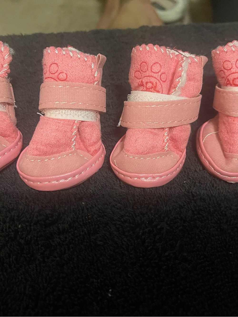 Dog Pink Velcro Booties - Brand